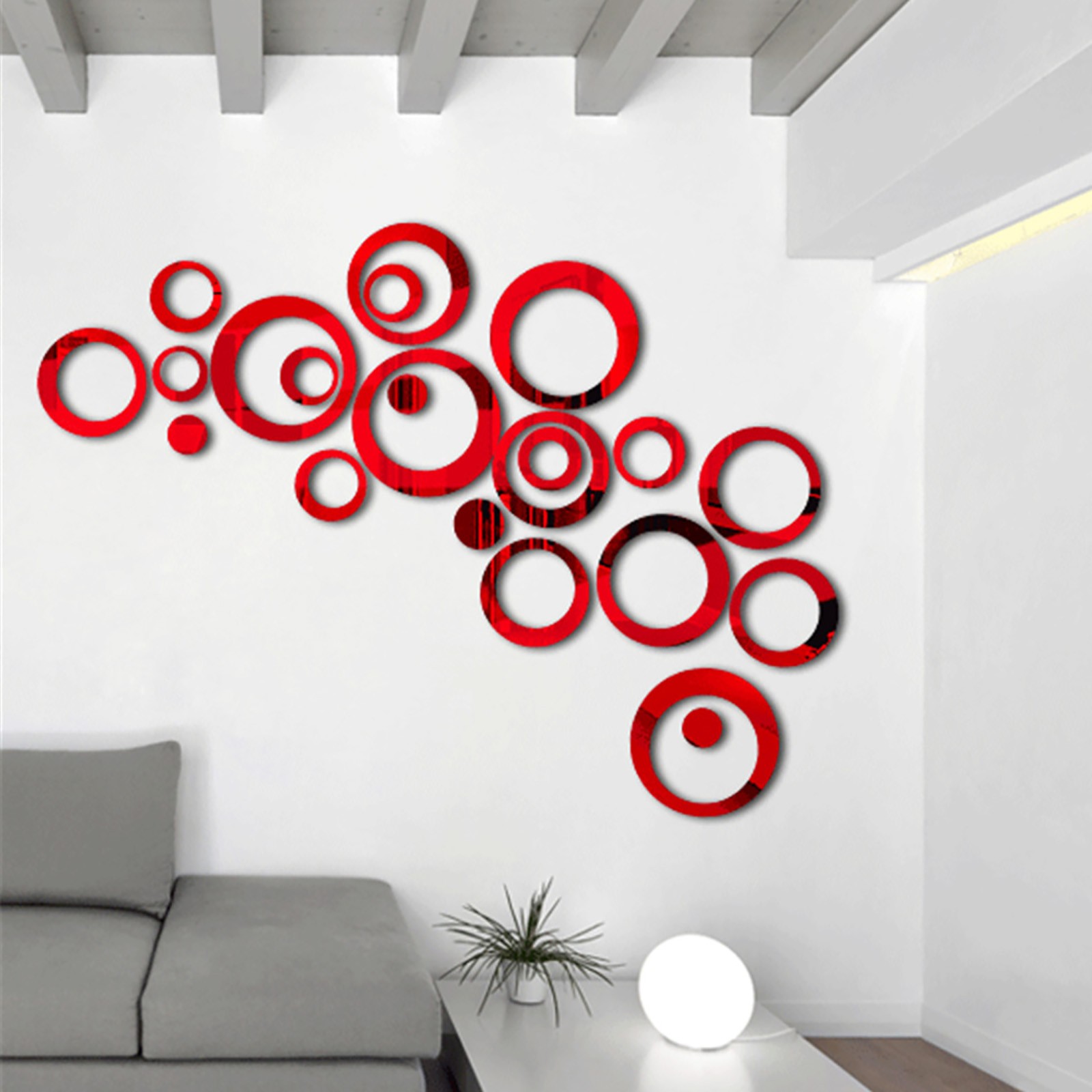 thumbnail image 4 of Adhesivos Decorativos Para Paredes Adhesivos Decorativos Diy Para El Hogar Salón Dormitorio Baño Rojo, 4 of 4